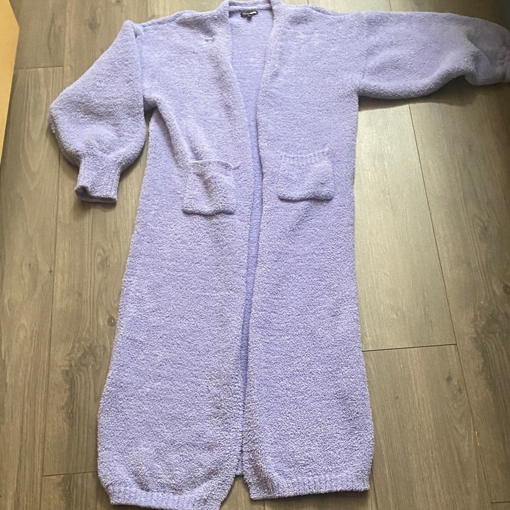 FASHION NOVA OPEN FRONT FLUFFY MAXI CARDIGAN - Picture 3 of 10